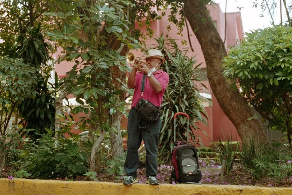 “It’s wonderful to be a musician,” says Jorge Galindo. “If I didn’t do it from the heart, I’d be better off as a street sweeper or driving a truck.” 