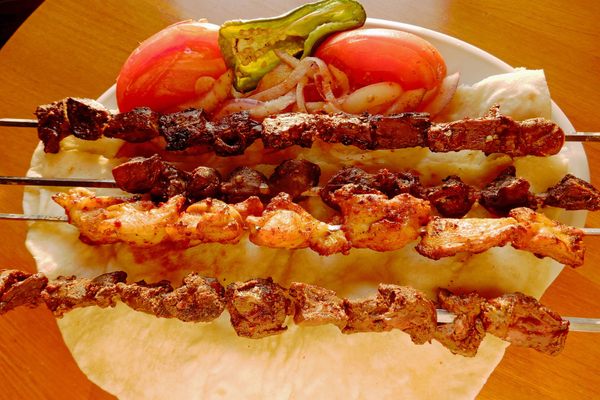 Kurdish cuisine shares some dishes, like meat kebabs, with other Middle Eastern cuisines.