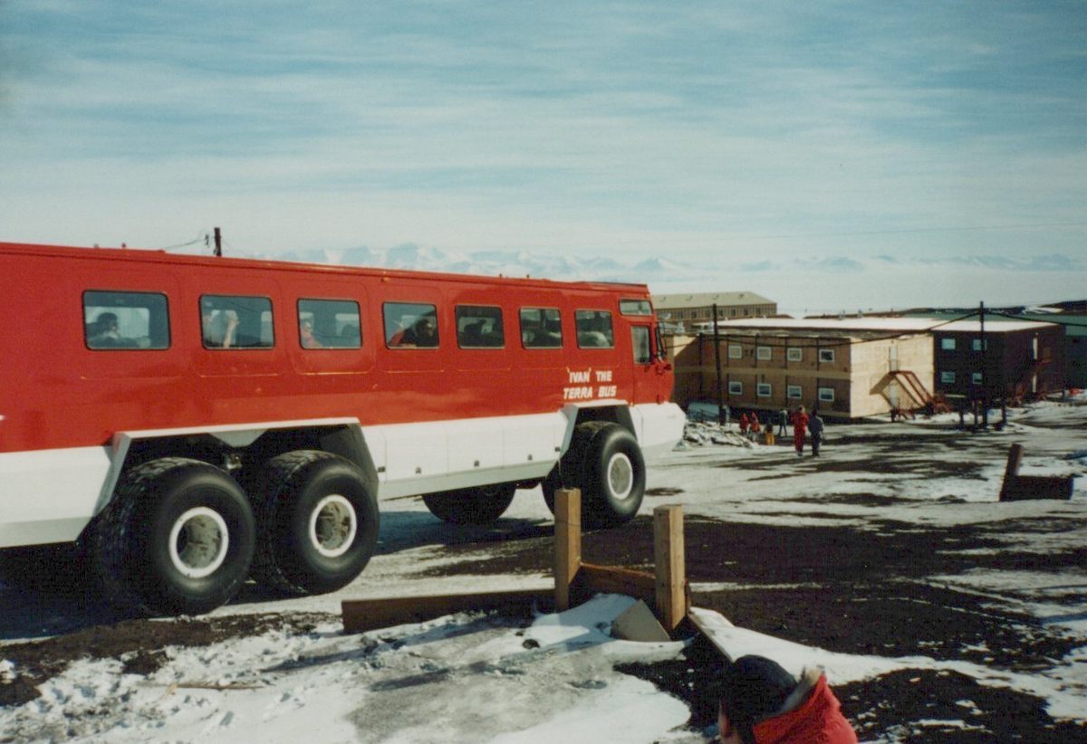 A young Ivan the Terra Bus in 1994, shortly after his arrival in Antarctica.