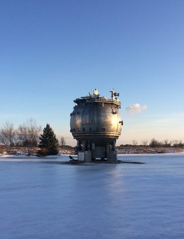 Fermilab's bubble chamber, a device used to detect and study subatomic particles, looks like it's straight out of science fiction.