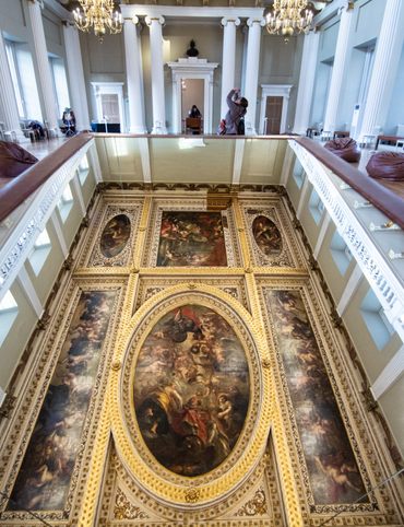 The Whitehall Banqueting House is full of topsy-turvy views.