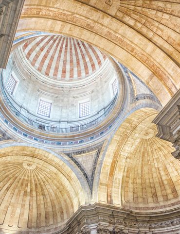The dome of Estrela Basilica in Lisbon.