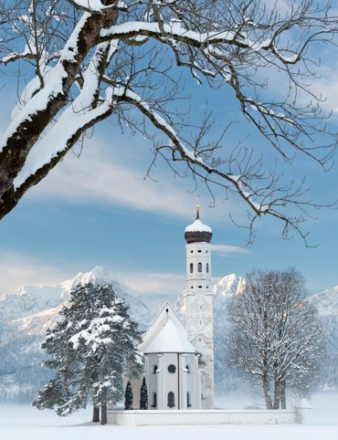 The church of St. Colmar in winter