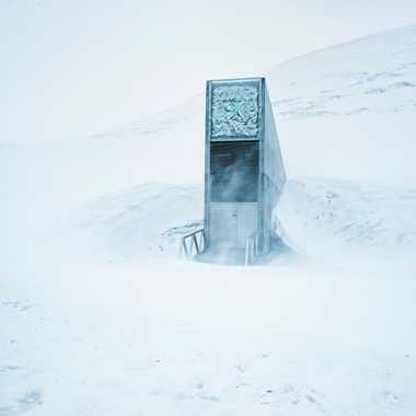 The entrace to Svalbard&#8217;s Global Seed Vault.
