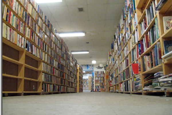 Inside the stacks at The Book Thing