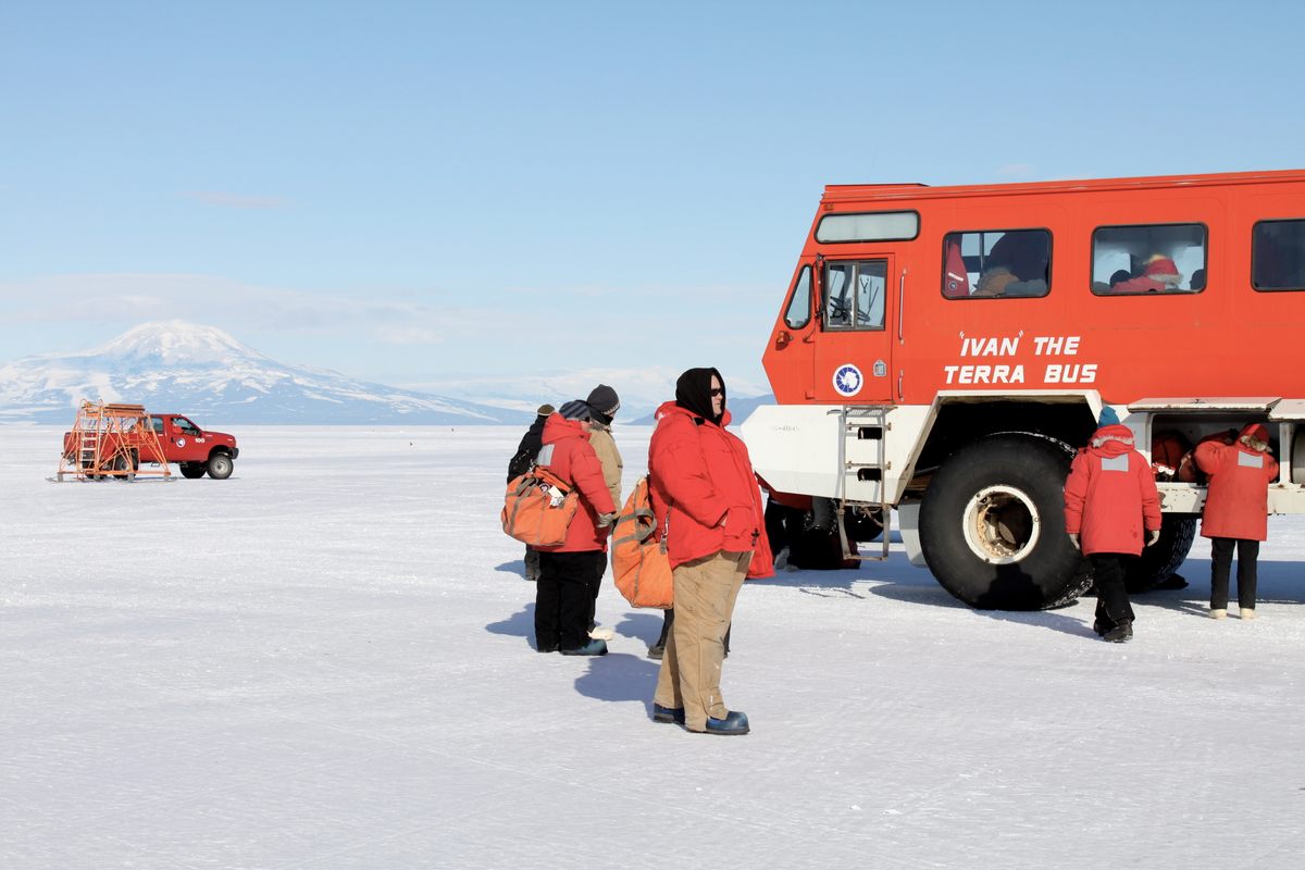 Once Ivan was given a name, it was painted onto the side of the bus, just above one of the massive wheel wells.