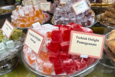 The simplest Turkish delight can still come in a range of flavors and colors. 
