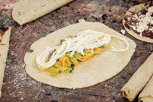 Flores de calabaza and melty quesillo make for a divine quesadilla.