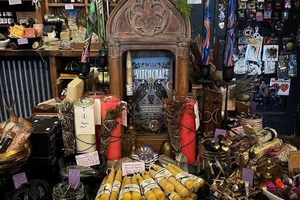 Merchandise display at Sideshow Gallery