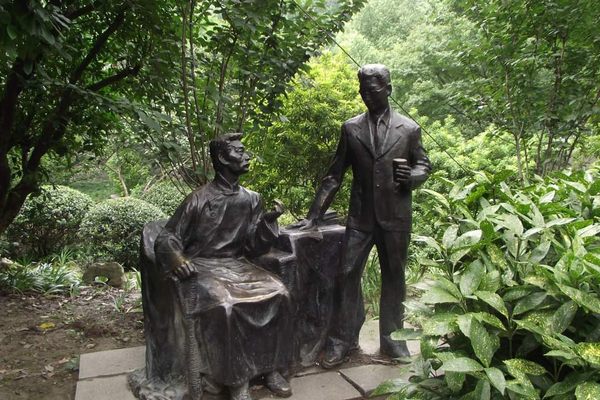 A statue of Lu Xun, known as “The Father of Modern Chinese Literature,” at his namesake park.
