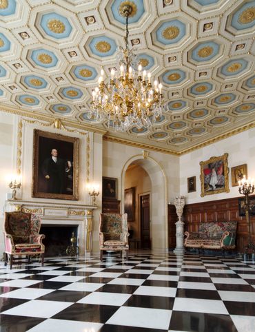 One of the grandest spaces in the Nemours Estate, The Reception Hall is where the duPonts would celebrate Christmas.