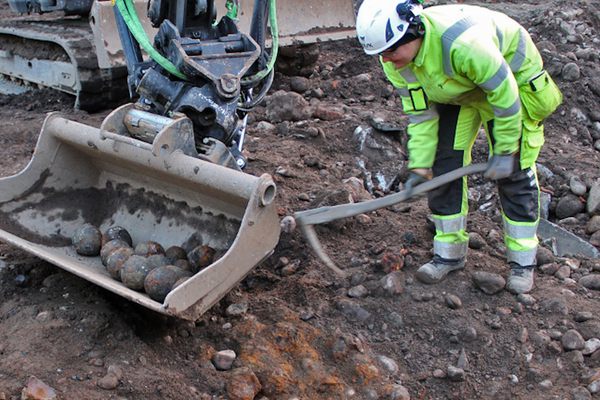 They turned up during ongoing construction work.