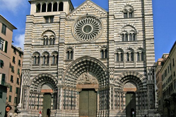 The cathedral exterior.